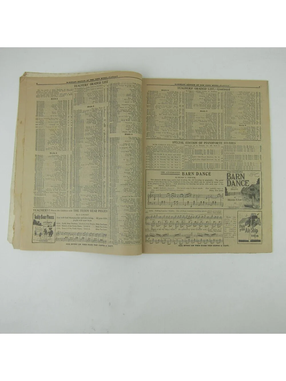 McKinley Music Co Catalog of Sheet Music Chicago New York Antique 1909 RARE